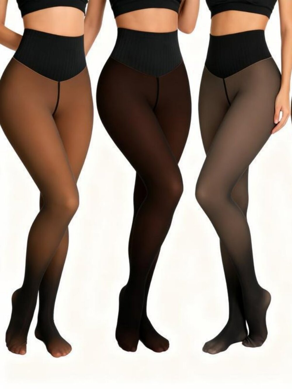 Women's Fleece-Lined Sheer-Look Thermal Tights | Thermal Pantyhose